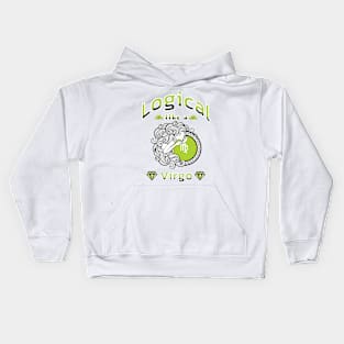 Zodiac attributes: Virgo white Kids Hoodie